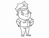 Coloring Officer Police Handcuffs Cop Woman Coloringcrew sketch template