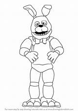 Fnaf Bonnie Coloring Drawing Pages Draw Nights Five Freddy Dibujos Step Freddys Toy Sketch Spring Drawings Foxy Para Colorear Drawingtutorials101 sketch template