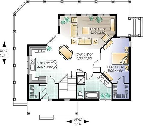 country  story house plan  basement