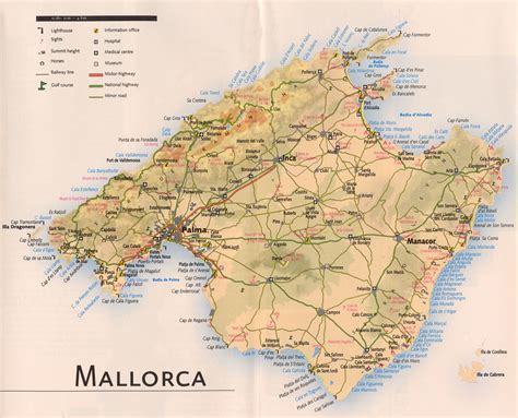 mallorca tourist map mallorca mappery