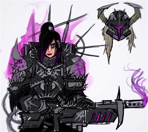 slaanesh battle maiden redesign wip by taurus chaoslord on