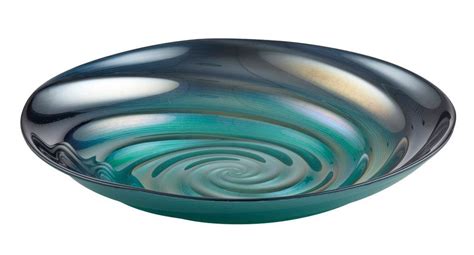 Perla Bowl 22cm Teal Blue Glass Decorative Bowl Made In Turkey Teal