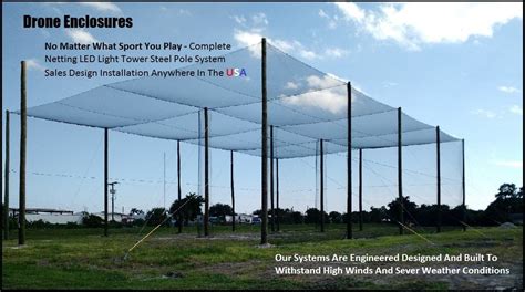 uav enclosed netting structures    usa drone enclosure sales installation uav