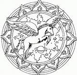 Unicorn Pegasus sketch template
