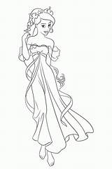 Coloring Giselle Enchanted Pages Popular Library Clipart Line sketch template