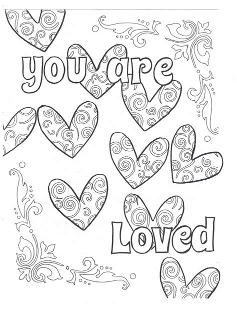loved coloring page etsy