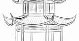 Drawing Pagoda Step sketch template