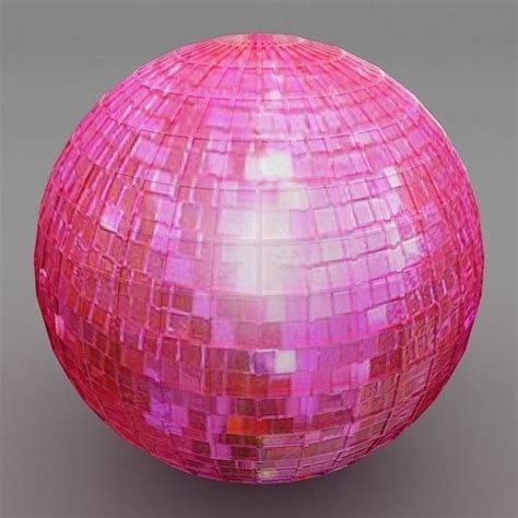 pink disco ball cgtrader