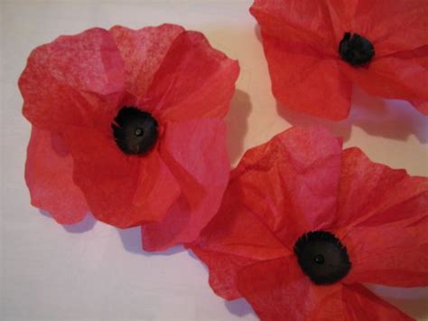 tissue paper poppies paper flowers remembrance day art flower art