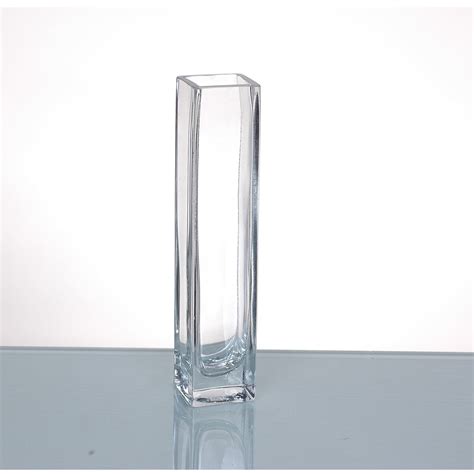 8 Clear Glass Square Flower Vase Tabletop Decor