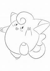 Pokemon Clefairy Coloring Pages Generation Type Color Kids Fairy sketch template