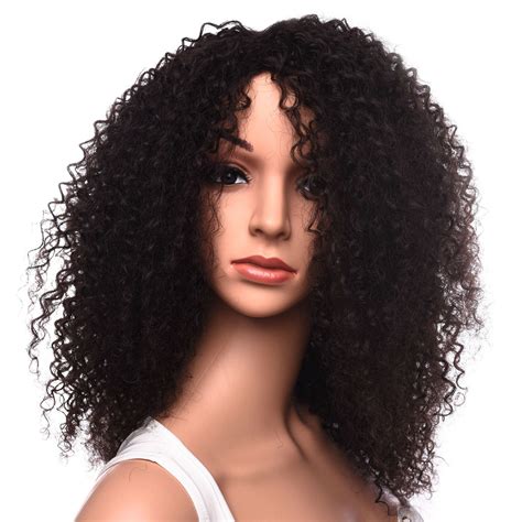 silike afro kinky curly wig kanenkalon fiber jerry curl wigs for black