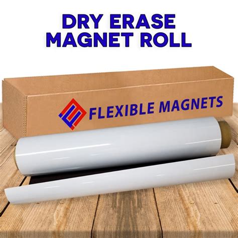 Dry Erase Magnetic Roll Glossy White Write On Wipe Off Magnet 24