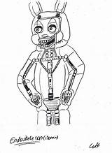 Endoskeleton Bonnie Deviantart Fnaf Skeleton sketch template