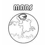 Mars Coloring Planet Pages Kids Color sketch template