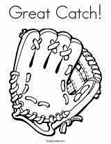 Coloring Mitt Pages Glove Catch Great Sox Gloves Colouring Hockey Kids Clipart Cliparts Template Tennis Outline Cursive Twistynoodle Sticks Racket sketch template