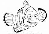 Nemo Marlin Finding Draw Fish Drawing Step Cartoon Learn Getdrawings Pluspng sketch template