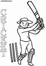 Cricket Game Drawing Coloring Pages Getdrawings sketch template