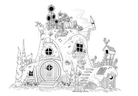 pin  zann  coloring pages house colouring pages garden coloring