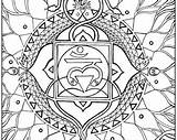 Chakra Mandala Coloring Pages Heart Template sketch template