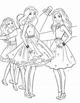 Coloring Pages Barbie Kids Girls Fan sketch template