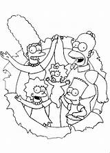 Simpsons Coloring Drawing Colorare Da Groening Matt Copyright Disegni Print sketch template