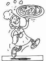 Kleurplaten Pizzabakker Knutselen Tekening Knutselpagina Afbeeldingsresultaat Afkomstig 1373 sketch template