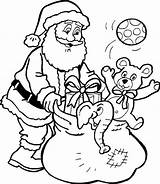 Pages Santa Christmas Printable Colouring Merry Presents Coloring Claus Sketch sketch template