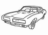 Coloring Pages Car Cars Gto Pontiac Drawings Muscle Classic Truck Coloringpages4u sketch template