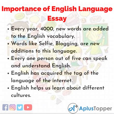 importance  english language essay essay  importance  english