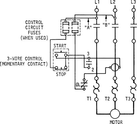 circuit diagram motor start stop