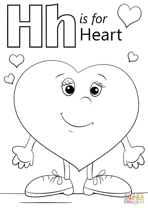 letter    heart coloring page