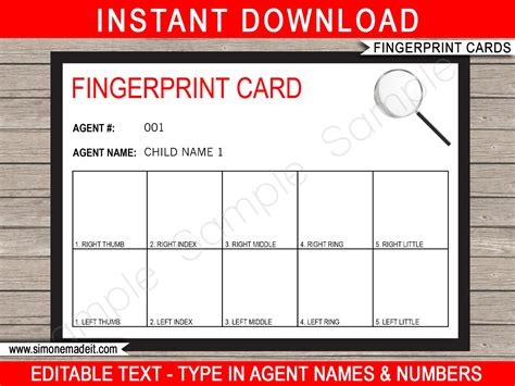 spy id card template