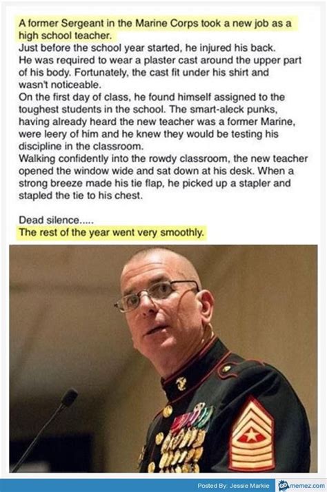 marine sergeant  high school teacher memescom military humor