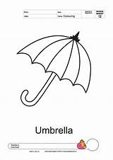 Colouring Umbrella Thin Line Worksheets Coloring sketch template