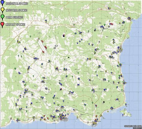 dayz standalone map  loot spots  markers general discussion dayz forums