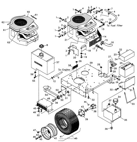 bunton bobcat ryan   hp kohler wd  series mower parts diagram  upper