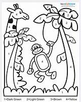 Jungle Coloring Theme Preschool Color Pages Classroom Activities Kids Colouring Numbers Sireen sketch template