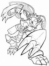Pages Coloring Greymon Printable sketch template