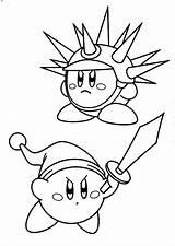 Kirby Mario Pit Kidsplaycolor Kirbi sketch template