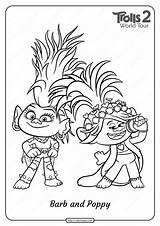 Trolls Coloring Poppy Barb Printable Pages Pdf Trollex King Coloringoo Her Rock Disney sketch template