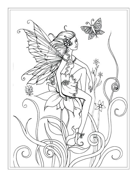 realistic fairy coloring pages  getcoloringscom  printable