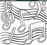 Music Notes Musical Coloring Pages Sketch Note Drawing Treble Clef Printable Vector Symbol Sheets Line Border Drawings Doodle Preschoolers Color sketch template