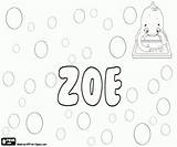 Zoe Name Languages Many Coloring Pages Girl Printable sketch template