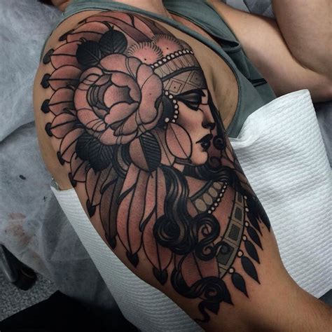 headdress sleeve  tattoo design ideas