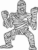 Mummy Coloring Pages Halloween Mummies Getcolorings Kids Color sketch template