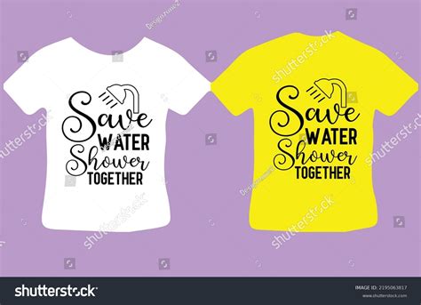 Save Water Shower Together Design Royalty Free Stock Vector