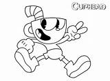 Cuphead Coloring Pages Printable Draw Print Line Sheets Cartoon Scribblefun Kids Size sketch template