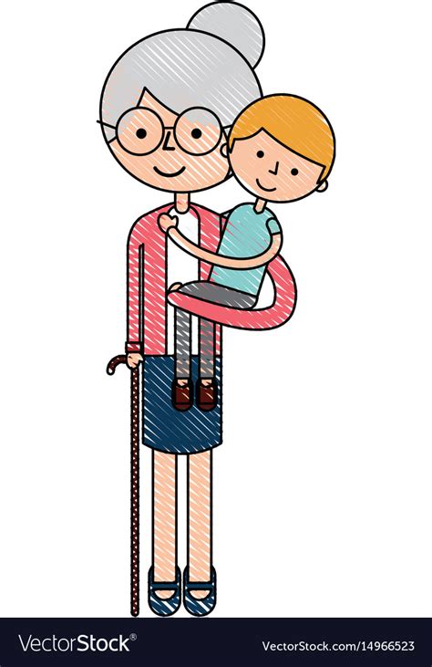 Grandma And Grandson Cartoon Adult Archive