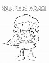 Mom Coloring Pages Super Mothers Mommy Birthday Happy Dad Print Mother Kids Color Printable Baby Precious Moments Clipart Pregnant Ever sketch template